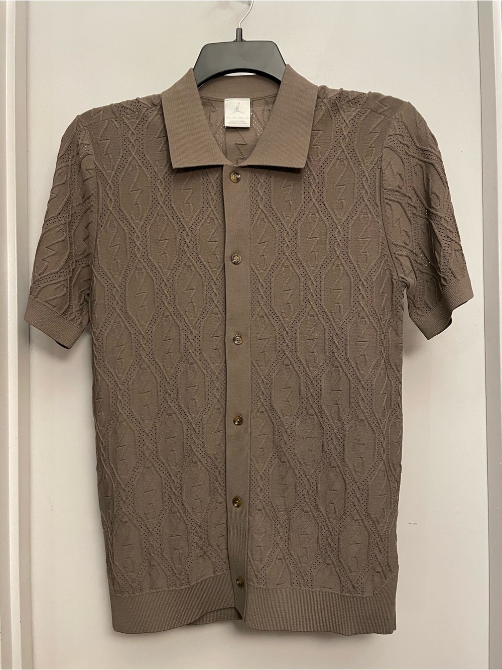 Jordan Sport Men's Golf Button-Down Olive Grey